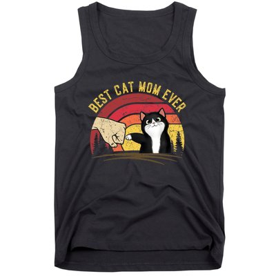 Vintage Best Cat Mom Ever Cat for Wo - Funny Cat Tank Top