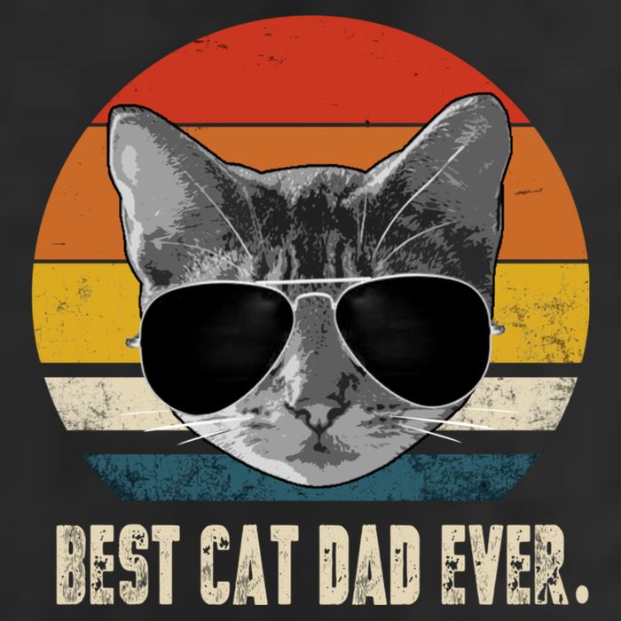 Vintage Best Cat Dad Ever Retro Cat Daddy FatherS Day Hat