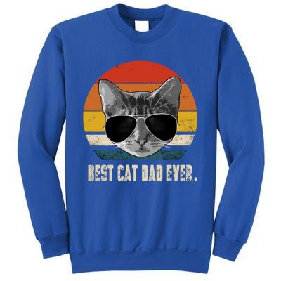 Vintage Best Cat Dad Ever Retro Cat Daddy FatherS Day Sweatshirt