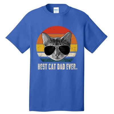 Vintage Best Cat Dad Ever Retro Cat Daddy FatherS Day Tall T-Shirt