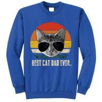 Vintage Best Cat Dad Ever Retro Cat Daddy FatherS Day Tall Sweatshirt