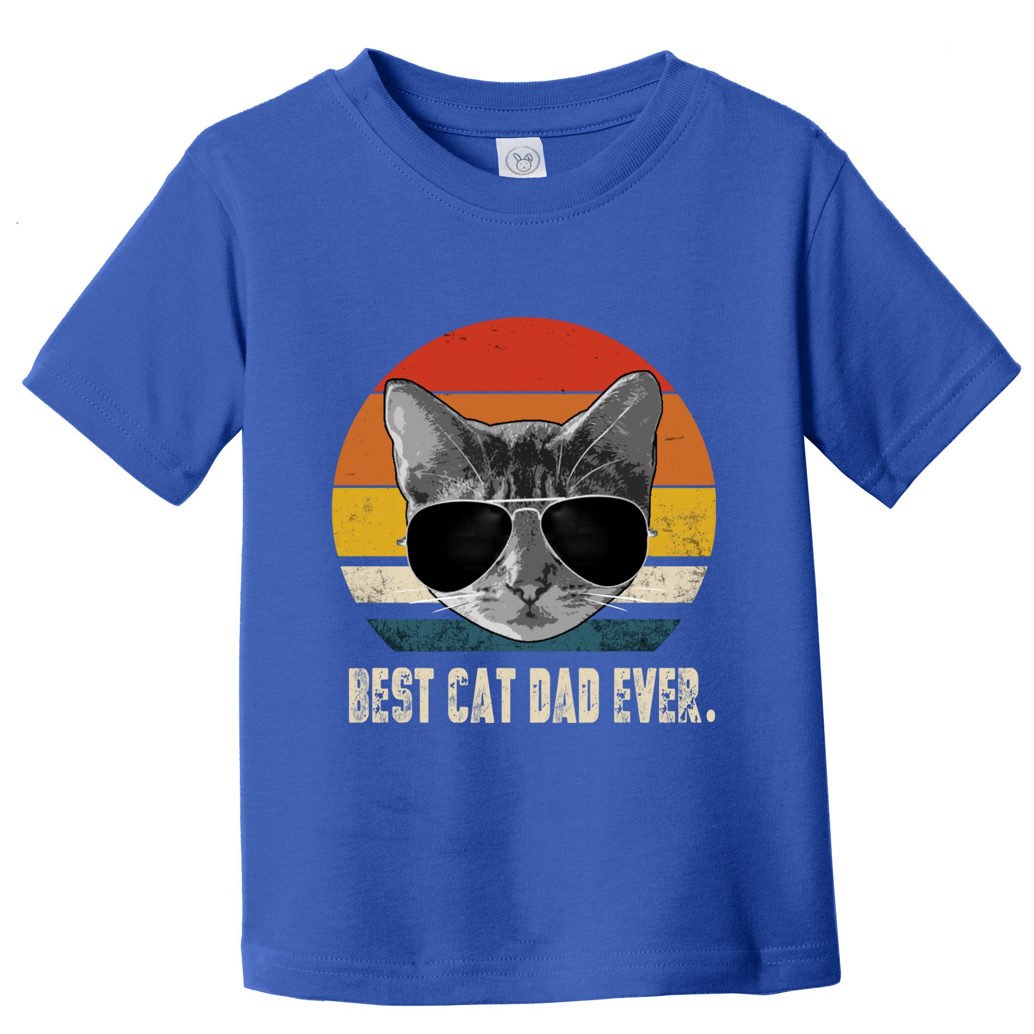Vintage Best Cat Dad Ever Retro Cat Daddy FatherS Day Toddler T-Shirt