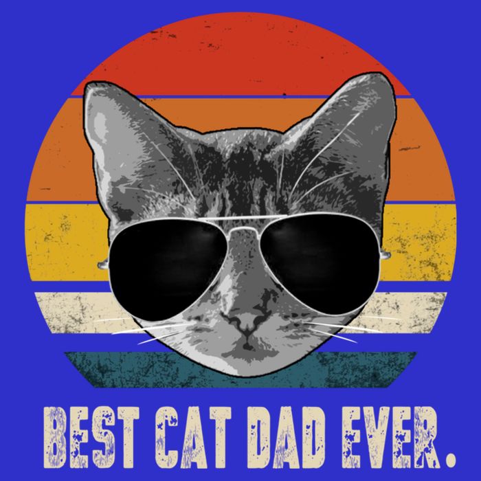 Vintage Best Cat Dad Ever Retro Cat Daddy FatherS Day Toddler T-Shirt