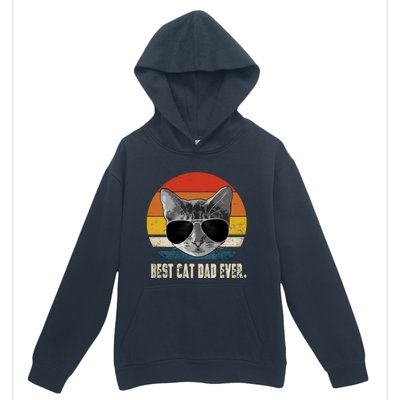 Vintage Best Cat Dad Ever Retro Cat Daddy FatherS Day Urban Pullover Hoodie