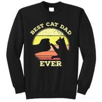 Vintage Best Cat Dad Ever Cat Daddy Gift Sweatshirt