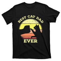 Vintage Best Cat Dad Ever Cat Daddy Gift T-Shirt