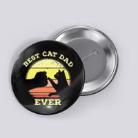 Vintage Best Cat Dad Ever Cat Daddy Gift Button