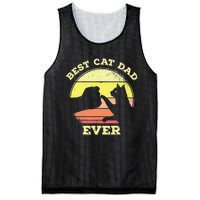 Vintage Best Cat Dad Ever Cat Daddy Gift Mesh Reversible Basketball Jersey Tank