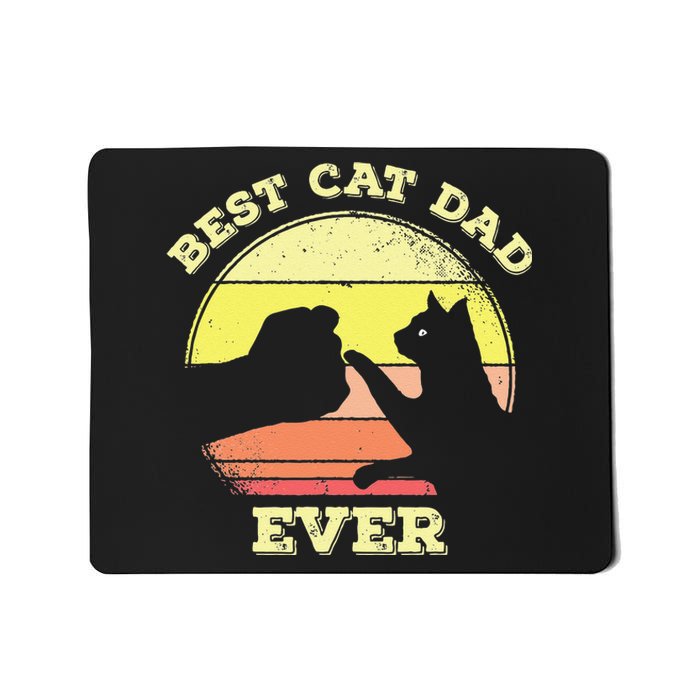 Vintage Best Cat Dad Ever Cat Daddy Gift Mousepad