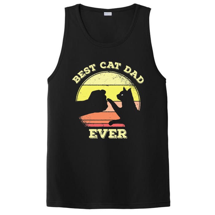 Vintage Best Cat Dad Ever Cat Daddy Gift PosiCharge Competitor Tank