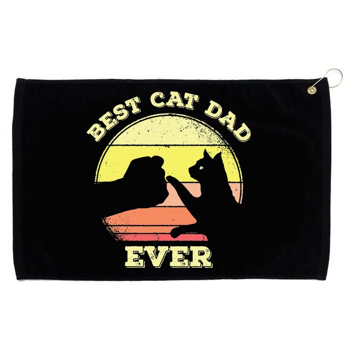 Vintage Best Cat Dad Ever Cat Daddy Gift Grommeted Golf Towel