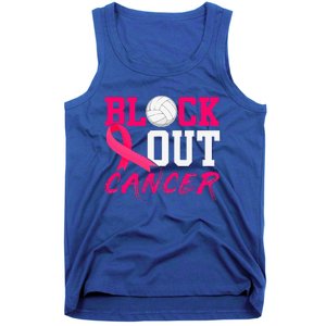 Volleyball Breast Cancer Awareness Block Out Cancer Tank Top