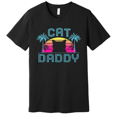 Vintage Best Cat Dad Ever Funny Cat Daddy Father Day Gift Premium T-Shirt