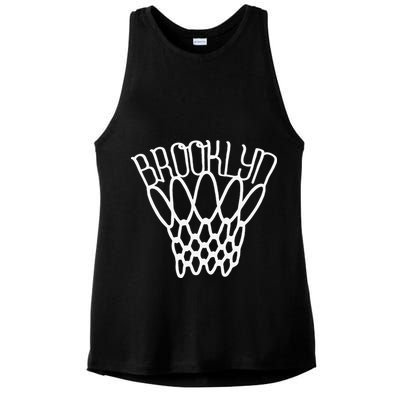 vintage Brooklyn city new york basketball net player Ladies PosiCharge Tri-Blend Wicking Tank