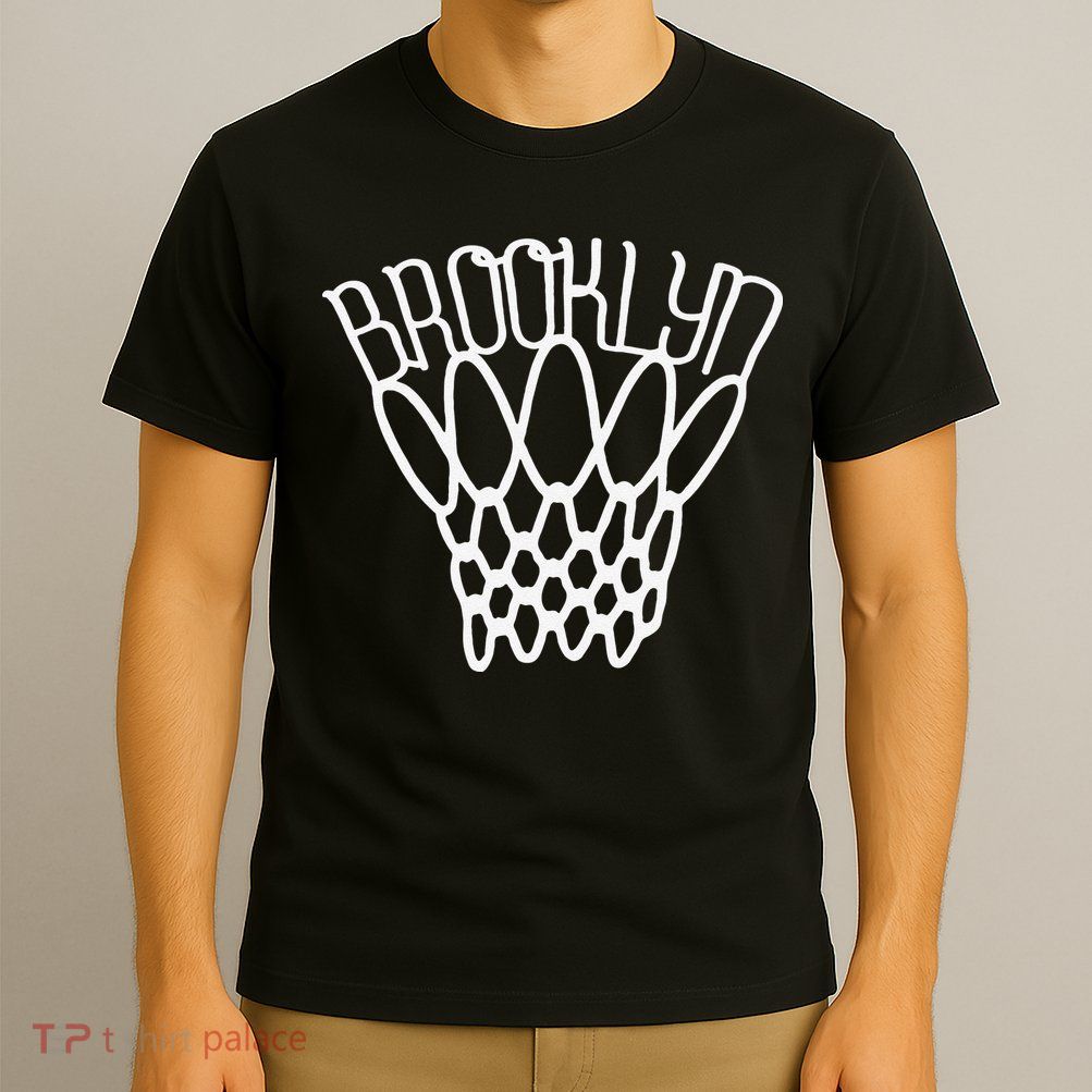 vintage Brooklyn city new york basketball net player T-Shirt