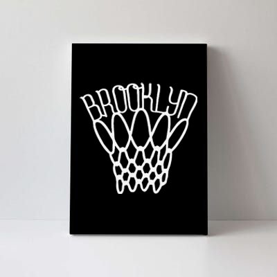 vintage Brooklyn city new york basketball net player Canvas