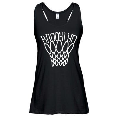 vintage Brooklyn city new york basketball net player Ladies Essential Flowy Tank