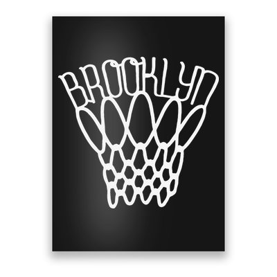 vintage Brooklyn city new york basketball net player Poster