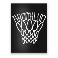 vintage Brooklyn city new york basketball net player Poster