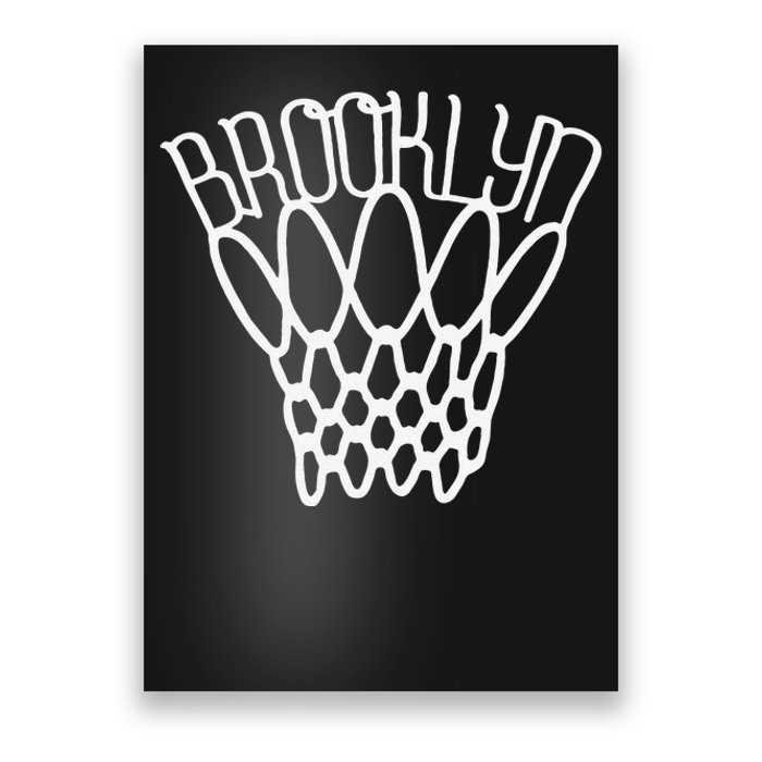 vintage Brooklyn city new york basketball net player Poster