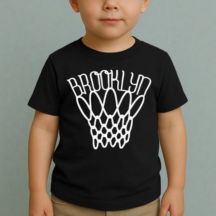 vintage Brooklyn city new york basketball net player Toddler T-Shirt