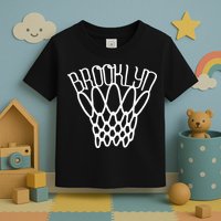 vintage Brooklyn city new york basketball net player Toddler T-Shirt