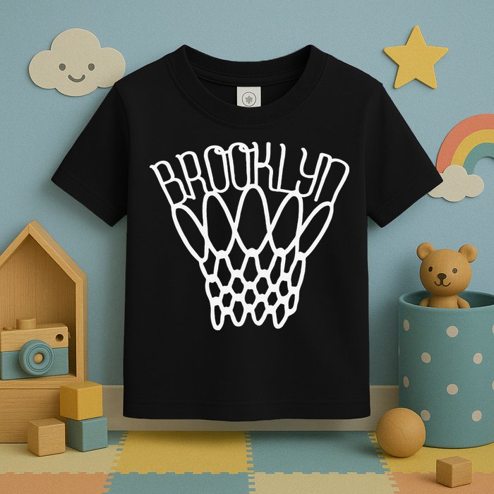 vintage Brooklyn city new york basketball net player Toddler T-Shirt