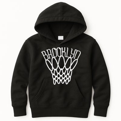 vintage Brooklyn city new york basketball net player Kids Hoodie