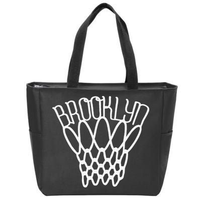 vintage Brooklyn city new york basketball net player Zip Tote Bag
