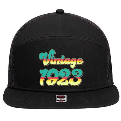 Vintage Bright Colors 1923 100th Birthday 7 Panel Mesh Trucker Snapback Hat