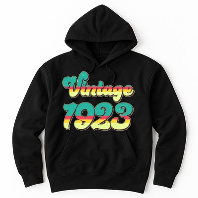 Vintage Bright Colors 1923 100th Birthday Hoodie