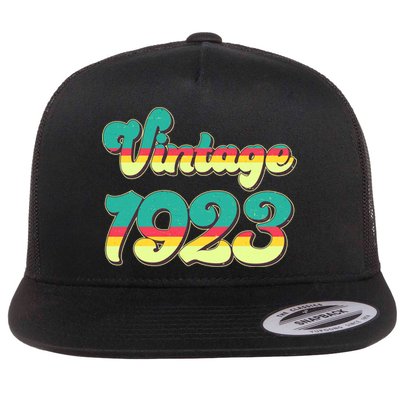 Vintage Bright Colors 1923 100th Birthday Flatbill Hat