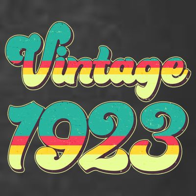 Vintage Bright Colors 1923 100th Birthday T-Shirt