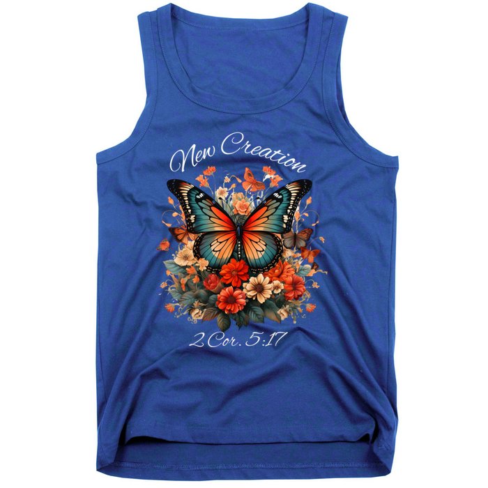 Vintage Butterfly Christian Bible Verse New Creation Gift Tank Top