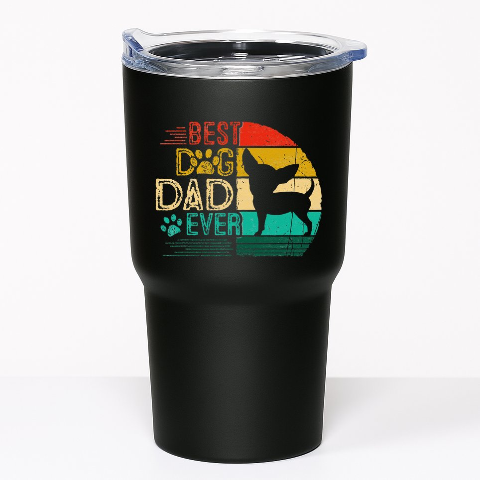 Vintage Best Chihuahua Ever Fathers Day For Dad Papa Tumbler