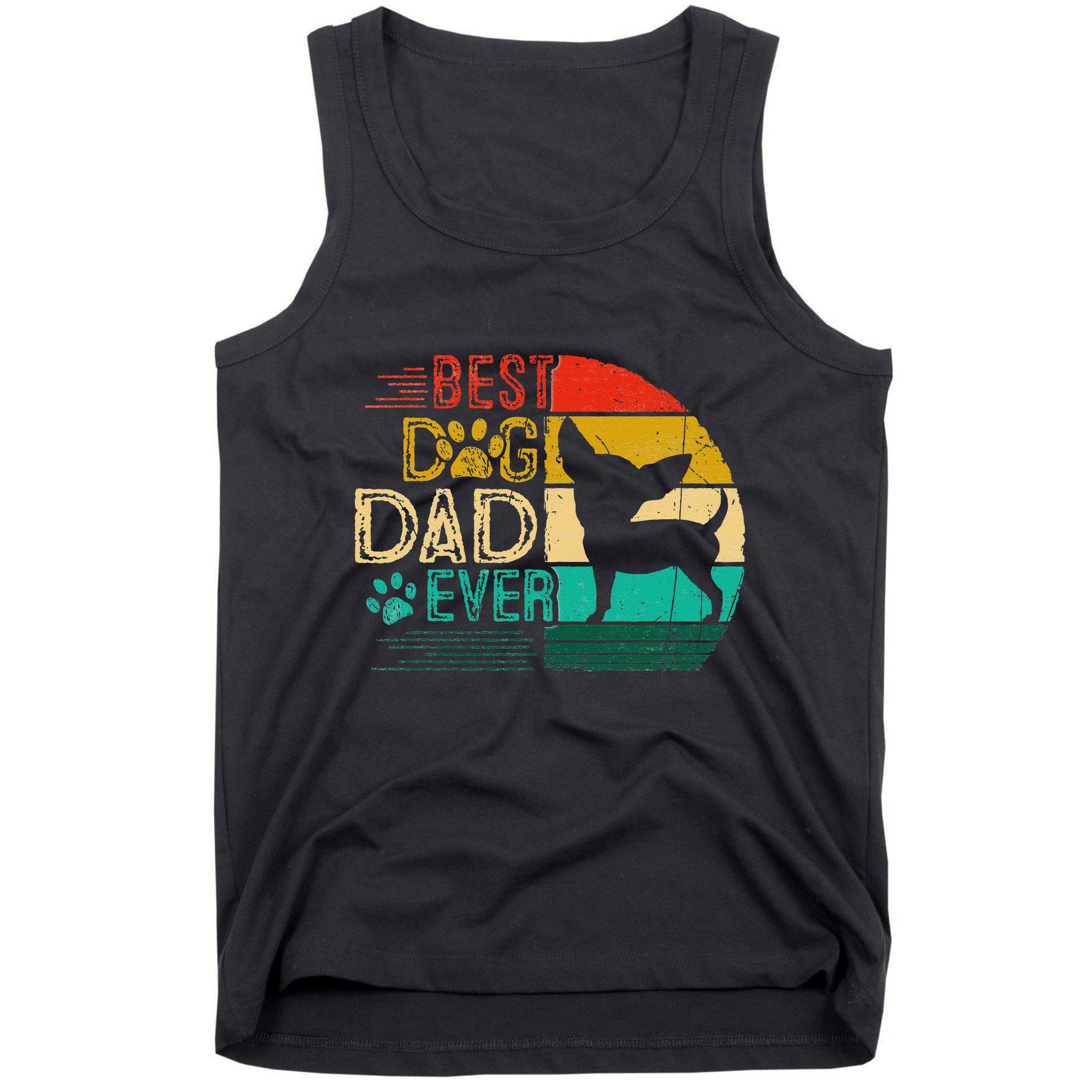 Vintage Best Chihuahua Ever Fathers Day For Dad Papa Tank Top