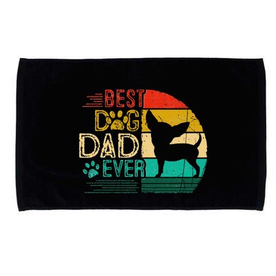 Vintage Best Chihuahua Ever Fathers Day For Dad Papa Microfiber Hand Towel