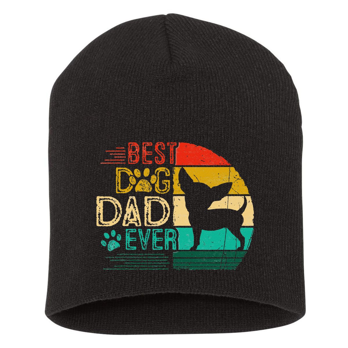 Vintage Best Chihuahua Ever Fathers Day For Dad Papa Short Acrylic Beanie