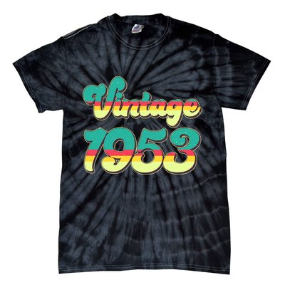Vintage Bright Colors 1953 70th Birthday Tie-Dye T-Shirt
