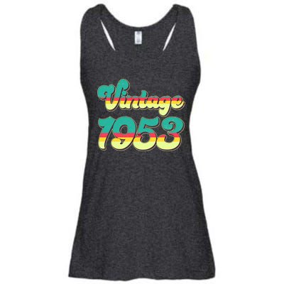 Vintage Bright Colors 1953 70th Birthday Ladies Essential Flowy Tank