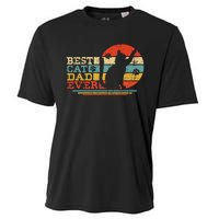 Vintage Best Cat Dad Ever Funny Fathers day Cat Daddy Cooling Performance Crew T-Shirt