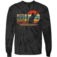 Vintage Best Cat Dad Ever Funny Fathers day Cat Daddy Tie-Dye Long Sleeve Shirt