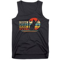 Vintage Best Cat Dad Ever Funny Fathers day Cat Daddy Tank Top