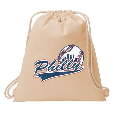 Vintage Baseball Classic P.H.I.L.Ly City Lover Gift Drawstring Bag