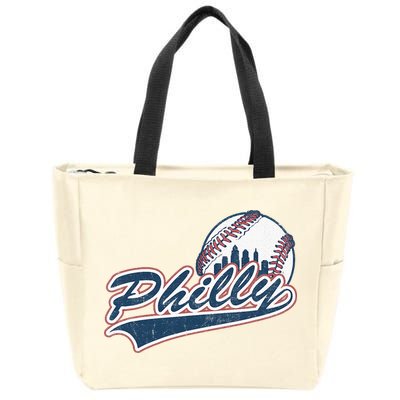 Vintage Baseball Classic P.H.I.L.Ly City Lover Gift Zip Tote Bag