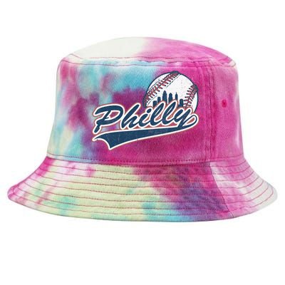 Vintage Baseball Classic P.H.I.L.Ly City Lover Gift Tie-Dyed Bucket Hat