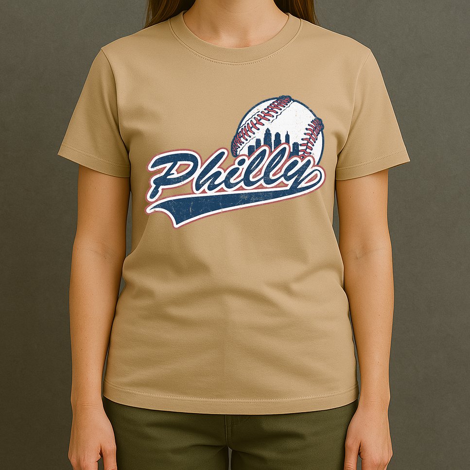 Vintage Baseball Classic P.H.I.L.Ly City Lover Gift T-Shirt