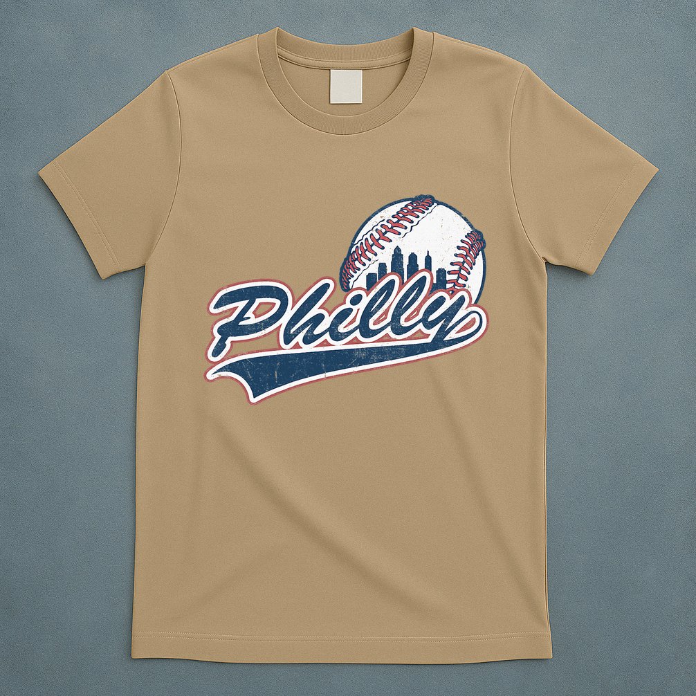 Vintage Baseball Classic P.H.I.L.Ly City Lover Gift T-Shirt