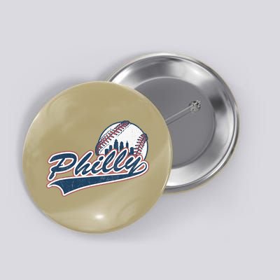 Vintage Baseball Classic P.H.I.L.Ly City Lover Gift Button