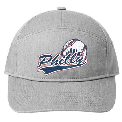 Vintage Baseball Classic P.H.I.L.Ly City Lover Gift 7-Panel Snapback Hat